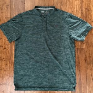 Three Sixty-Six collarless golf shirt: M